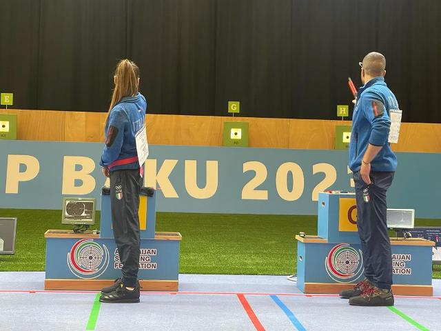 Coppa del Mondo Baku: Monna e Costantino chiudono quarti nella mixed team di pistola