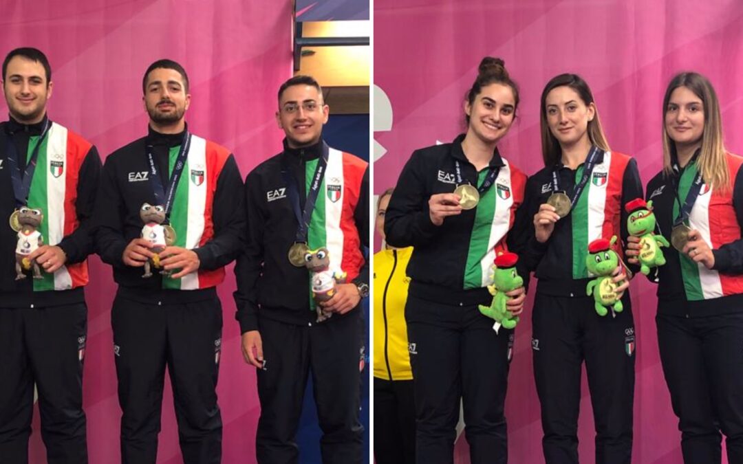 European games: trionfano le squadre di pistola, due bronzi nell’aria compressa