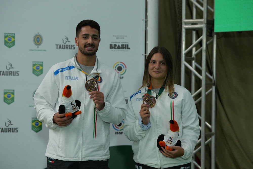 WC ISSF Rio de Janeiro: Varricchio e Monna di bronzo nella mixed team di pistola 10 m
