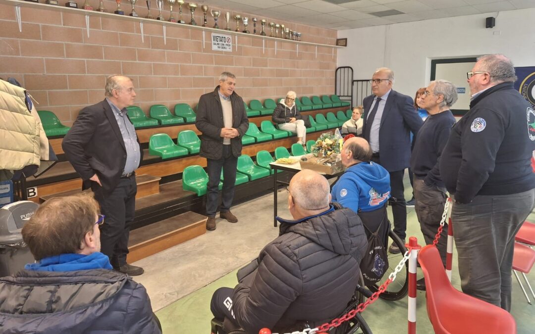 Il presidente costantino vespasiano in visita al tiro a segno nazionale di pescara